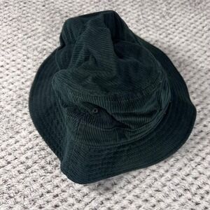 J Crew Unisex Casual Corduroy Bucket Hat Dark Green Size S/M BE128 NWT‎